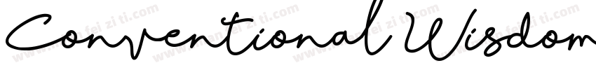 Conventional Wisdom字体转换